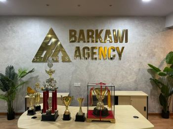 BARKAWI AGENCY INDOOR STAINLESS STEEL BOX UP 3D LETTERING WITHOUT LIGHT AT CHUKAI KEMAMAN TERENGGANU MALAYSIA