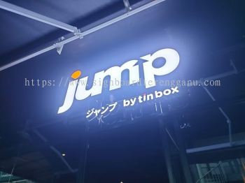 JUMP BY TINBOX OUTDOOR 3D BOX UP LED FRONTLIT LETTERING SIGNAGE SIGNBOARD AT KUANTAN PAHANG MALAYSIA