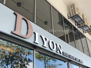 DIYON HAIR SALON OUTDOOR 3D BOX UP LED CHANNEL FRONTLIT LETTERING SIGNBOARD SIGNAGE AT PEKAN PAHANG MALAYSIA