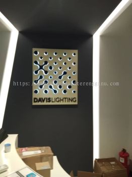 DAVIS LIGHTING INDOOR 3D LED BOX UP STAINLESS STEEL BACKLIT LETTERING AT CHUKAI, KIJAL, KERTEH, KEMASIK, TELUK KALUNG, BANDAR SERI BANDI, JABUR, RANTAU PETRONAS KEMAMAN TERENGGANU MALAYSIA