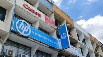 HP MALAYSIA OUTDOOR 3D BOX UP LED FRONTLIT SIGNBOARD SIGNAGE AT PULAU PINANG PENANG MALAYSIA