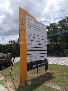 JKR OUTDOOR CONSTRUCTION PROJECT SIGNBOARD SIGNAGE AT JERANTUT TOWN, KUALA TEMBELING, PULAU TAWAR JERANTUT PAHANG MALAYSIA