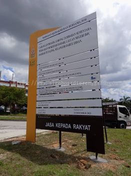 JKR OUTDOOR CONSTRUCTION PROJECT SIGNBOARD SIGNAGE AT KUALA ROMPIN, BANDAR MUADZAM SHAH ROMPIN PAHANG MALAYSIA 