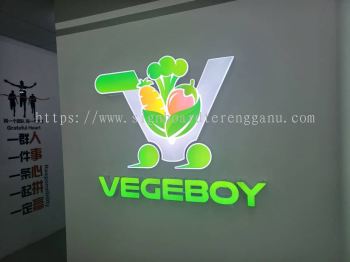 VEGEBOY INDOOR 3D LED FRONTLIT LETTERING SIGNAGE SIGNBOARD AT KUALA BERANG TOWN, JENAGUR, KUALA TELEMUNG, AJIL, KUALA JENERIS KUALA TERENGGANU MALAYSIA