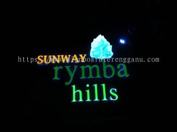 SUNWAY RYMBA HILLS INDOOR 3D LED FRONTLIT LETTERING SIGNAGE SIGNBOARD AT BANDAR BERA, TERIANG, MENGKUANG, KEMAYAN, KERAYONG BERA PAHANG MALAYSIA