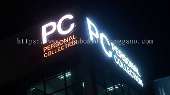 PC PERSONAL COLLECTION LANDMARK SIGNAGE ALUMINIUM GIANT BIG 3D LETTERING SIGNAGE AT KUANTAN PAHANG MALAYSIA