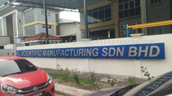 PAPAN TANDA 3D STAINLESS STEEL SILVER DI GONG BADAK KUALA NERUS