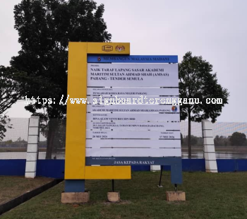 PAPAN TANDA PROJEK CONSTRUCTION JKR SIGNBOARD SIGNAGE DI JERANTUT TOWN KUALA TEMBELING PULAU TAWAR KUALA TAHAN ULU CHEKA JERANTUT