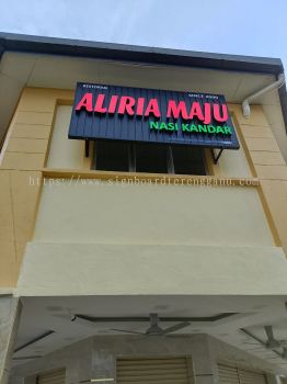 PAPAN TANDA RESTORAN NASI KANDAR TULISAN TIMBUL BERLAMPU 3D LED RESTAURANT SIGNBOARD SIGNAGE DI BANDAR PERMAISURI CHALOK SUNGAI TONG PENARIK MERANG KAMPUNG SUNGAI BARI PULAU BIDONG  SETIU