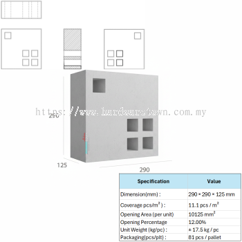 VENTILATION BLOCK VB-302.125C