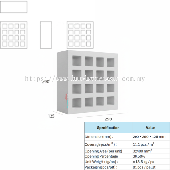 VENTILATION BLOCK  VB302.125