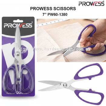 PROWESS-SCISSORS 7" | MULTI-PURPOSE STAINLESS STEEL SCISSORS | HOME & OFFICE CUTTING TOOL ( PW60-1380 )