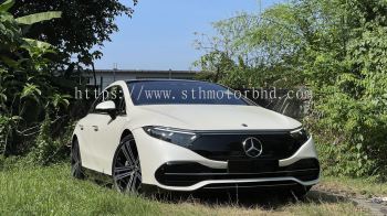 2022 Mercedes Benz EQS 450+ EXCLUSIVE LUXURY LINE - EV - Diamond White Metallic - Ship’s Deck Open Pore Walnut - 333HP & 562Nm - WLTP 650KM - 31mins DC Fast Charging - 22-inch alloy wheels - Imported New CBU - Complete Service History with Mercedes Benz