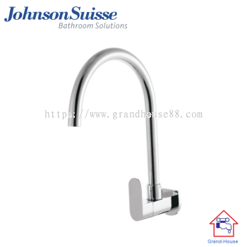 Johnson Suisse Ferla-N Single Lever 陆" Wall-Mounted Sink Tap With Swivel (Round) Spout & Flange