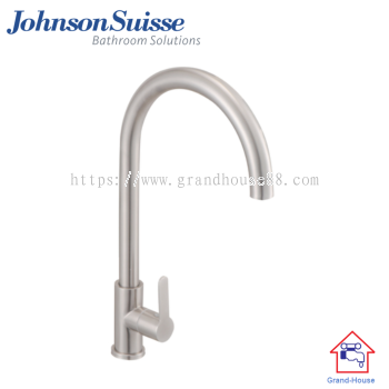 Johnson Suisse Murano 陆" deck-mounted sink tap with swivel spout, stainless steel