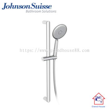 Johnson Suisse Bering Shower Kit, Hand Shower, 1.75m Flexible Hose And 604mm Slide Bar (Three Functions)