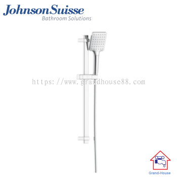 Johnson Suisse Flores-N Shower Kit, Hand Shower, 1.75m Flexible Hose And 600mm Sliding Bar (Three Functions), Full Chrome