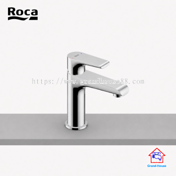 Roca Enna-N Basin Pillar Tap, Smooth Body, Without Waste and Flexible Hose