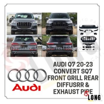 Audi Q7 20-23 diubah suai kepada gril hadapan, diffuser belakang dan paip ekzos SQ7