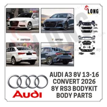 AUDI a3 8v 13-16 sedan convert 2026 8y rs3 bodykit body parts

