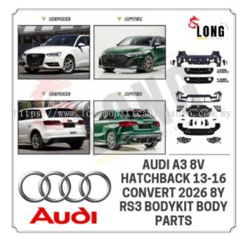 Model Audi A3 8V Hatchback 2013-2016 Diubah Suai kepada Kit Badan 8Y RS3 2026
