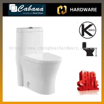 ONE PIECE BATHROOM WATER CLOSET WC WASHDOWN FLUSHING SYSTEM (BATHROOM) / TOILET BOWL TOILET FLUSH TANDAS