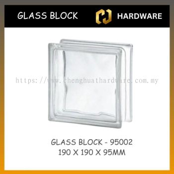 GLASS BLOCK - CLOUDY / 95002 [ 190x190x95mm ]