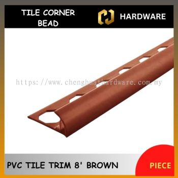 PVC TILE TRIM 8' BROWN [PIECE]