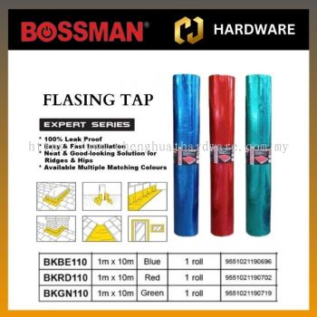 BOSSMAN INDUSTRIAL ROOFING FLASHING TAP - 1M X 10M ( BKBE 110 , BKRD 110 , BKGN 110 )