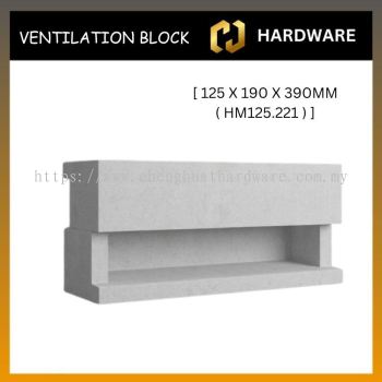 VENTILATION BLOCK  - 125x190x390MM HM125.221