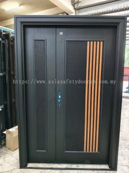 SAFETY DOOR 5X7 MAT BLACK CR411-D102 RH[15 LOCK][TEPI BUTTERFLY]