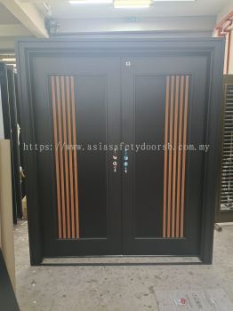 SAFETY DOOR 6X7 MAT BLACK CR411-102 RH[15 LOCK] [TEPI BUTTERFLY]