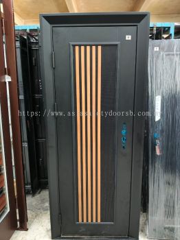 SAFETY DOOR 35X7 MAT BLACK CR411-D102 RH[15 LOCK][TEPI BUTTERFLY]