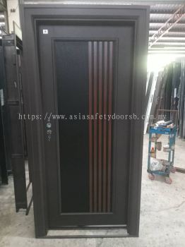 SAFETY DOOR 3X7 MAT COPPER CR411-D109 LH[OPEN IN][15 LOCK][TEPI BUTTERFLY]