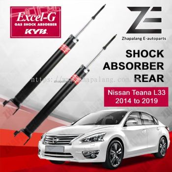 KYB Excel-G Rear Shock Absorber Pair for Nissan Teana L33 2014-On Premium Gas Twin Tube Left Right Rear Suspension Upgrade