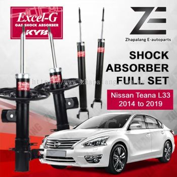 KYB Excel-G Full Set Shock Absorbers Front Rear Strut Kit for Nissan Teana L33 2014-On Premium Gas Twin Tube Suspension 4-Piece Replacement