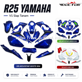 R25 Yamaha V1 Doctor Siap Tanam Cover Set Motor ( 3 Design )