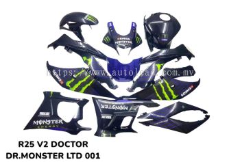 Yamaha R25 V2 Doctor Siap Tanam Cover Set Motor ( 3 Design )