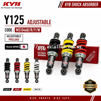 KAYABA Y125 5BU 5XK (ADJUSTABLE) REAR ABSORBER (MS1046B/Y/W/R)