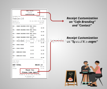 Allows for Customization of Printed or Digital Receipts POS System