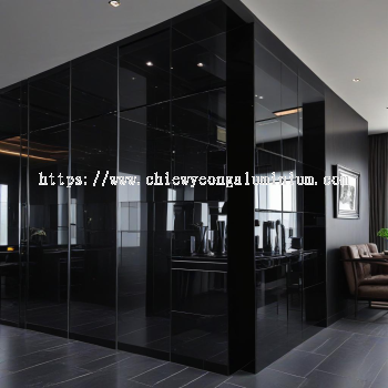 Black Reflective Glass