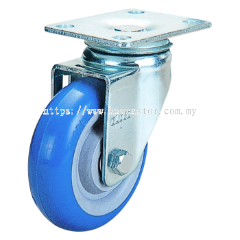 GLOBE Light Medium Duty Top Plate Blue PU Castor GB-3303493