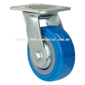 GLOBE Heavy Duty Top Plate Super Blue PU Castor GB-4404645