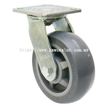 KERISA Heavy Duty Top Plate Grey Rubber Castor KRS-MD-S-TRG-150