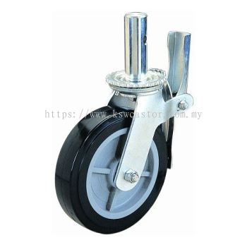 KERISA Scaffolding Castors Scaffolding Brake c/w Globe Supper Black PU Castor KRS-570/4404778