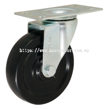 KERISA Shopping Carts & Trolley Castor & Wheel Top Plate Black Rubber Castor (KRS-CT40100)