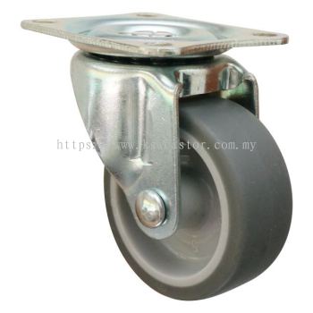 DENLY LIGHT DUTY TOP PLATE GREY RUBBER CASTOR (DL-J11TJP050S)