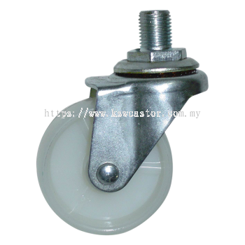 KERISA LIGHT DUTY UNF 1/2"  SCREW THREAD WHITE PP CASTOR (KRS-691050)