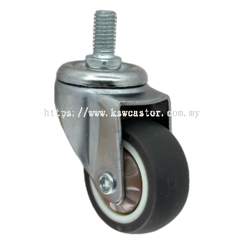 KERISA LIGHT DUTY SCREW STEM GREY TPR RUBBER CASTOR (KRS-692050T - M8/M10)