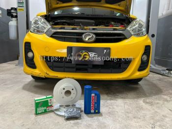 Myvi REPLACE FRONT BRAKE PAD AND BRAKE DISC AND BRAKE FLUID